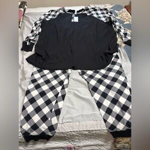 Black and White Checkered Kids Pajamas